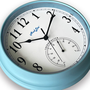 Tub Wall Clock with Thermometer by Audlee