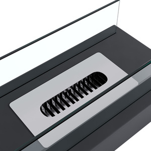 Fireplace Tabletop Rectangular Ventless Ethanol Burner - Black by Kidkid