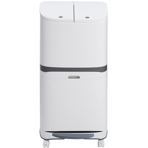 Bin Double Layer Pedal Recycling Unit - White by Kidkid