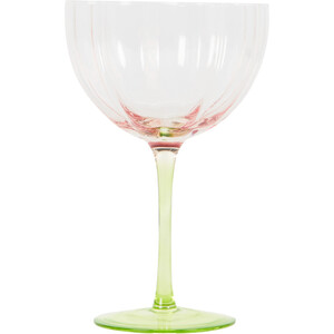 Flower Gin Glass - Pink and Green