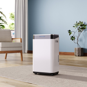 Auto-Off Coloured LED Quiet Dehumidifiers by Livingandhome