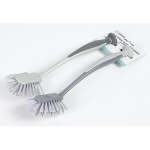 Pack of 2 Suction Dish Brushes - Grey & White by My Home
