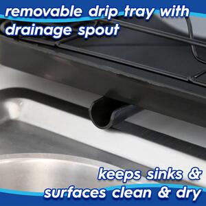 Metal Dish Drainer Rack with Drip Tray - Black by Harbour Housewares