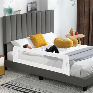 152cm Swing Down Baby Bed Guard Rail by Costway