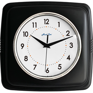 Retro Indoor Wall Clock - Black by Audlee