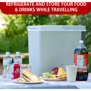 Koolatron 12V Electric Cool Box 42L Portable Cooler Warmer Camping Car Fridge - Grey by Koolatron