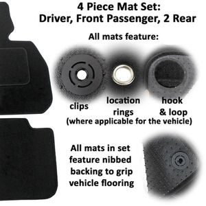 BMW 1 Series 2019 onwards Tailored Carpet Car Floor Mats 4pc Set F40 - Black by Actiasmat