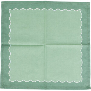 Pack of 4 Wave Edge Napkins - Multicolour