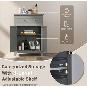Floor Storage Cabinet with Drawer by Costway