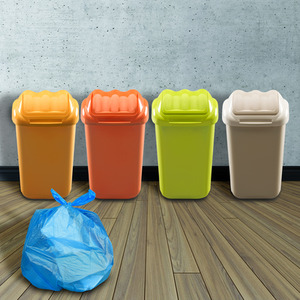 Lift Recycle Plastic Waste Bin 15-30-50L - Green / 50l by Home Centre