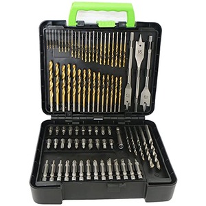 MYLEK 204 Piece Drill Bit And Screwdriver Accessory Set with Carry Case - Black by Mylek
