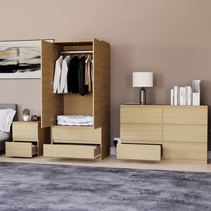Denver Bedroom Set (2 Drawer Bedside, 6 Drawer Chest, 2 Door 2 Drawer Wardrobe) by Vida Designs