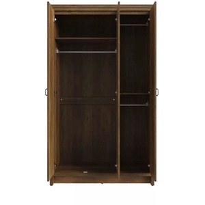 Brown 4 Piece Set 3 Door Wardrobe 4 drawer chest and 2 Bedside Tables - Brown by Wyld and Coco