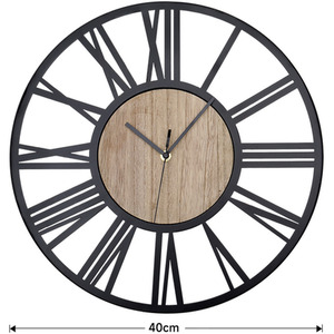 Wooden Silent Wall Clock - Black by Livingandhome