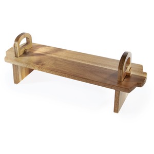 Acacia Wood Raised Serving Platter - Brown by Maison & White