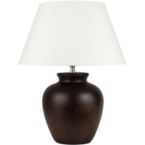 Elmsley Table Lamp - Brown and White