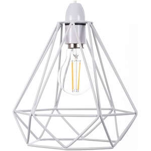 Metal Cage Pendant Light Shade - White by Giggi
