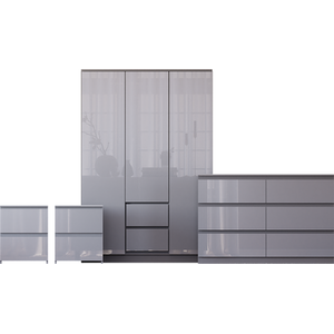Vida Designs Glinton 4 Piece FSC Bedroom Set - Grey by Vida Designs
