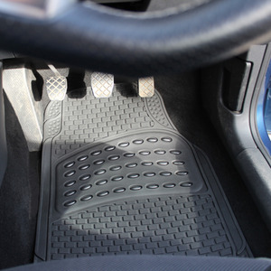 Heavy Duty Universal Rubber Car Mat Luxury 4 Piece Set - Black by JVL