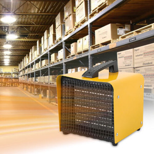 Electric Heater Construction with Thermostat - Yellow