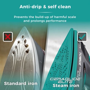 Ceraglide 3100W Steam Iron - Black by TOWER
