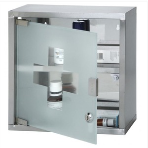 Bathroom Medicine Drugs Cabinets With Lock And Key - Silver by UMKY
