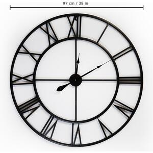 Large Metal Oversized Roman Numerals Wall Clock by WALPLUS