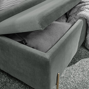Mystica Ottoman Storage Bench - Grey