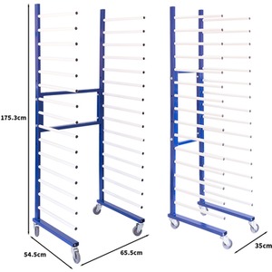 T-Mech Spray Drying Rack Trolley - Blue by T mech