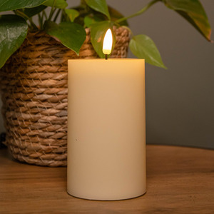 Cream Wax Melted Pool Effect Candle with Timer Function - Cream by Samuel Alexander