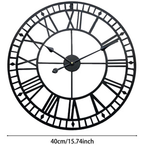 Metal Roman Numeral Wall Clock - Black by lifeideas