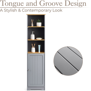 Tallboy Bathroom Cabinet - Grey by Christow