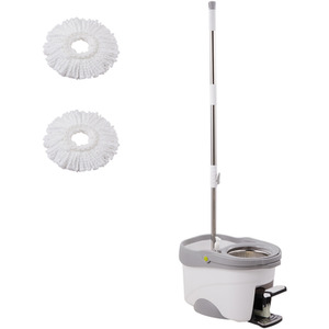 Hands-free Spin Mop and Bucket Cleaning Set - Grey / 30cm by Livingandhome