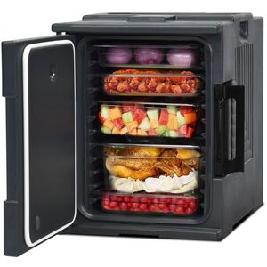 Food Thermal Box Container with Handle - Black by Costway