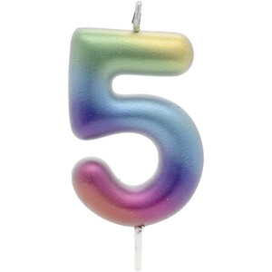 Metallic Rainbow Numbered Candle 0-9 Set by My Party