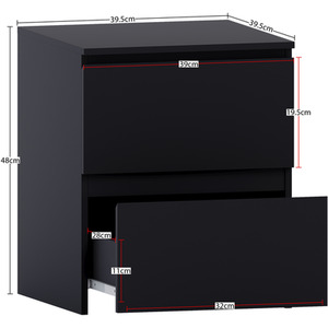 Denver Bedroom Set (2 Drawer Bedside (x2), 6 Drawer Chest, 2 Door Wardrobe) by Vida Designs