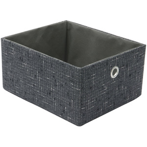 JVL Shadow 4 Drawer Wide Fabric Storage Tower - Charcoal by JVL