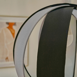 Black And Grey Modern Fabric Globe Ceiling Pendant Light Shade - Black by ValueLights