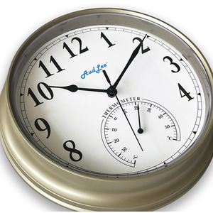 Tub Wall Clock with Thermometer by Audlee