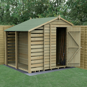 4LIFE 5x7 Apex Shed with Lean To - Installation Included / 0 by Forest Garden