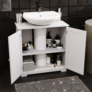 Priano 2 Door Under Sink Cabinet - White by Vida Designs