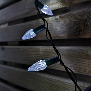 Multi action Pine Cone Christmas Lights - white by Samuel Alexander