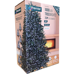 Premier 1000 Vintage LED Christmas Lights with Multi Mains Timer - Amber by Samuel Alexander