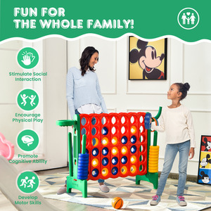 Giant 4-in-A Row Jumbo 4-to-Score Giant Game Set - Green by Costway