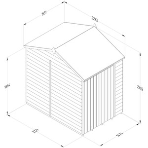 4LIFE Reverse Apex Shed 5x7 - Installation Included / With Base / 0 by Forest Garden