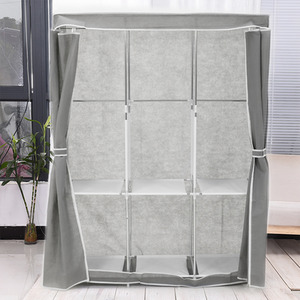 Portable Closet Wardrobe - Silver Grey by komore