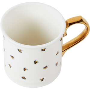 Gold Handle Mug - White