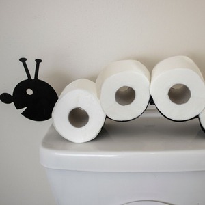Caterpillar Toilet Roll Holder - Black