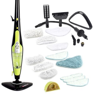 H2O HD Pro Steam Mop and Handheld Steam Cleaner - Black and Green by H2o