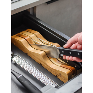 MasterClass Wooden Knife Holder for Drawer - Brown by MasterClass